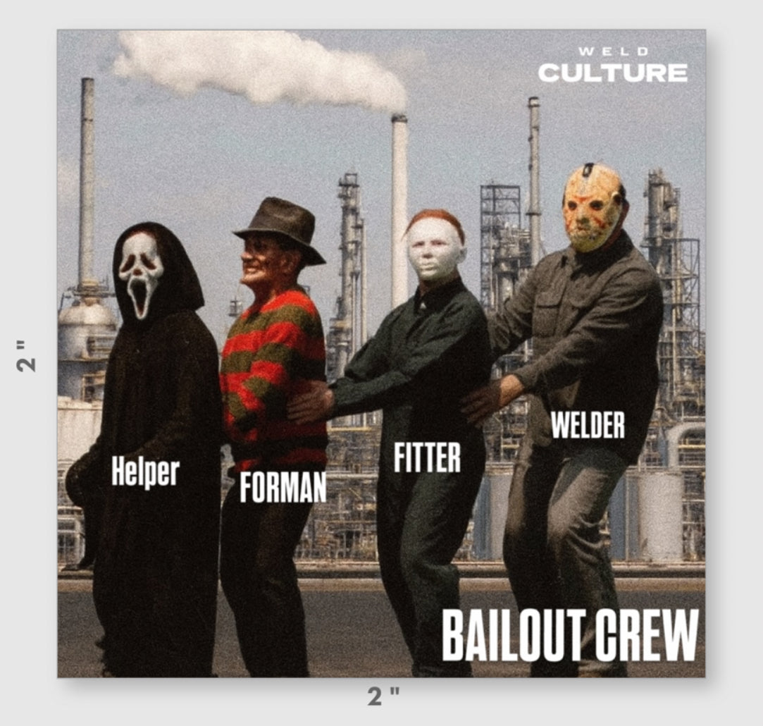 BAILOUT CREW Halloween sticker