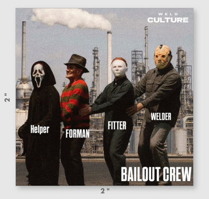 BAILOUT CREW Halloween sticker