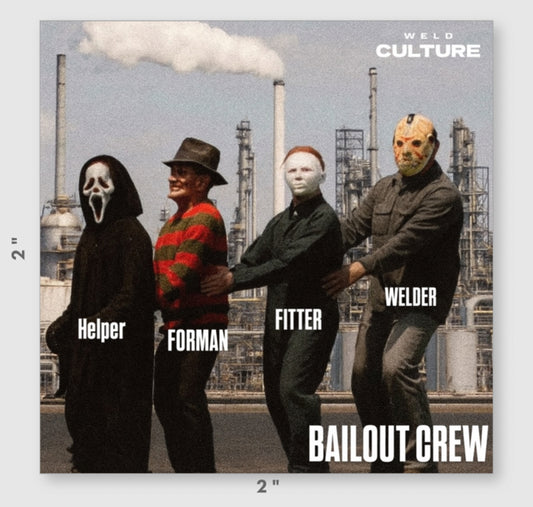 BAILOUT CREW Halloween sticker